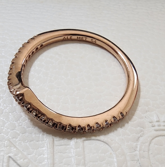 Authentic Pandora Sparkling Wishbone Ring - Picture 5 of 7